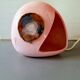 Ceramic lamp, agate slice 1970