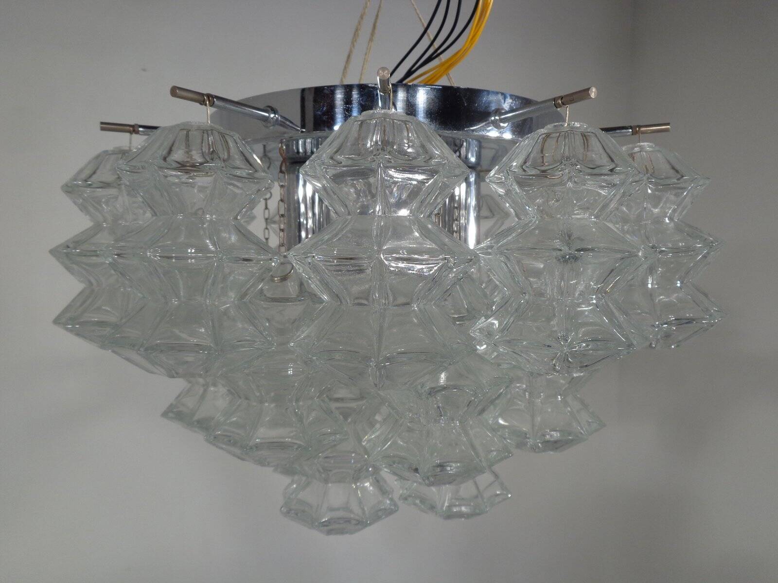 Glass ceiling light by J. T. Kalmar for Kalmar, 1960s