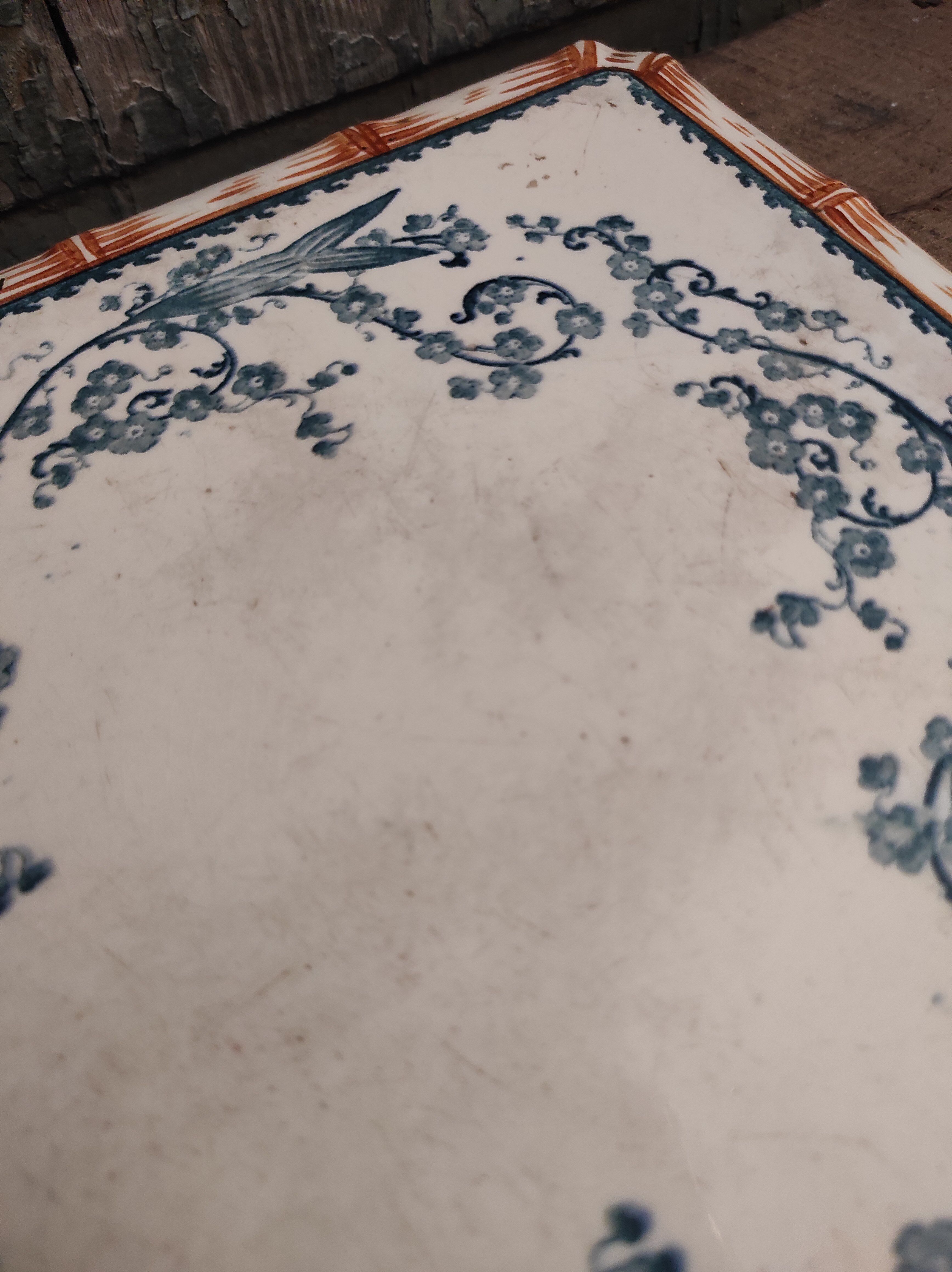 Antique French porcelain trivet