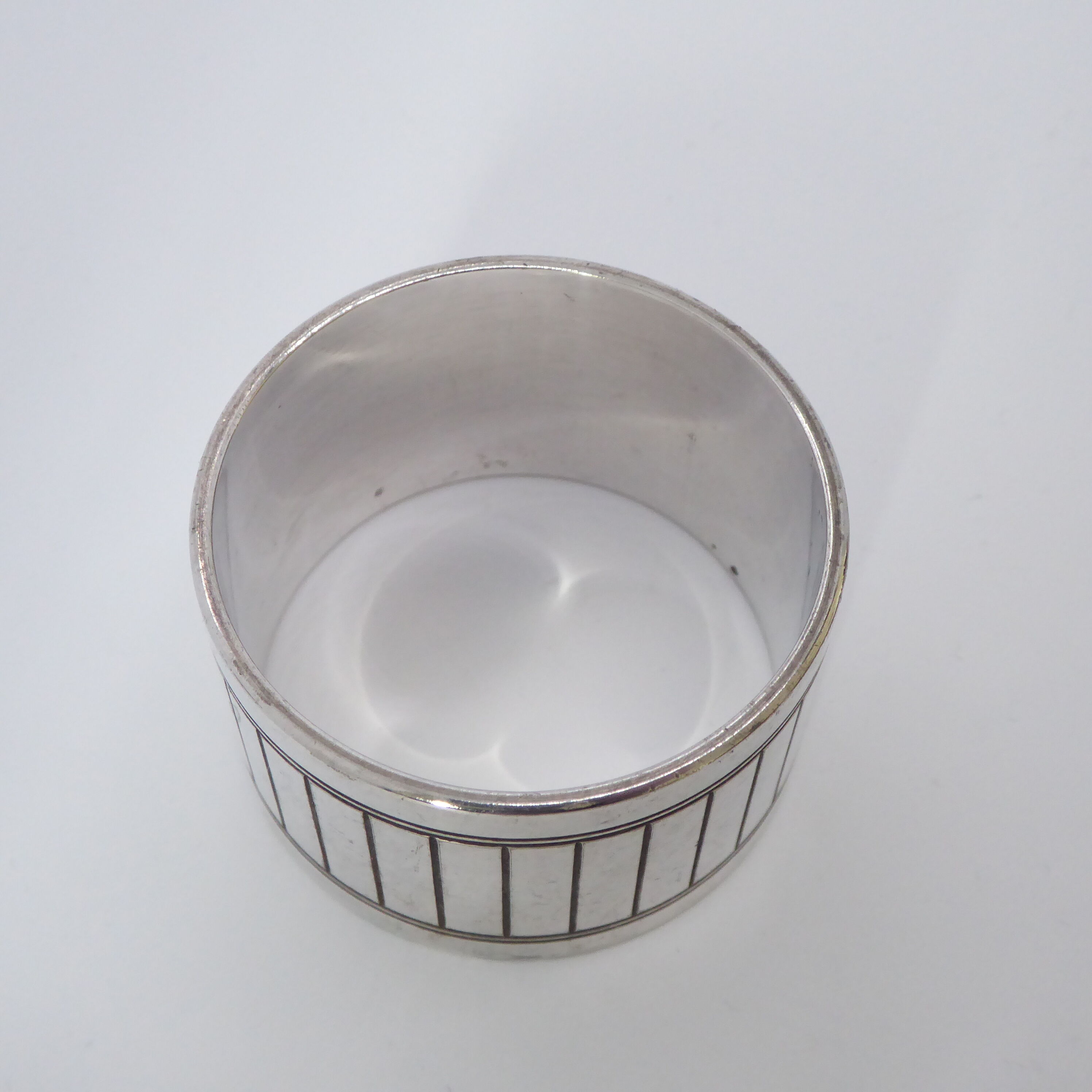 Christofle towel ring in silver metal