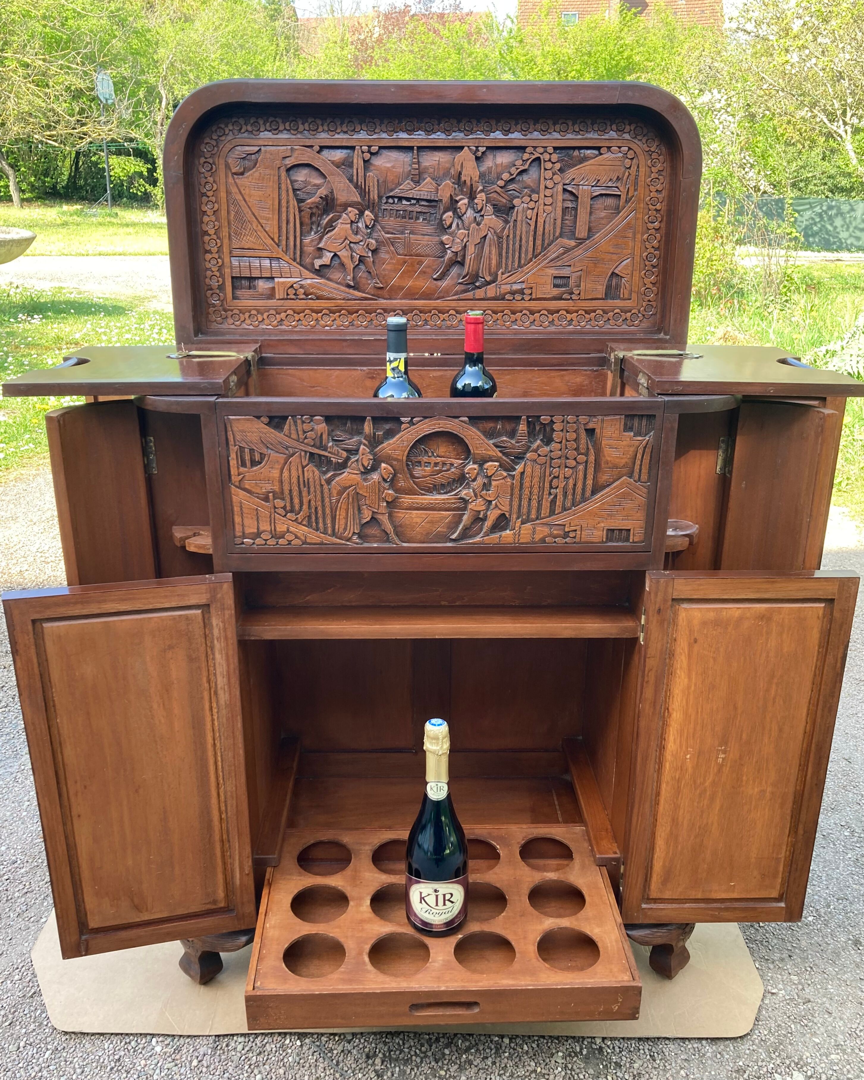 Bar origin Asia fully carved