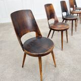 6 chocolate brown Baumann Mondor chairs