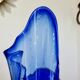 Large "handkerchief" vase in blown cobalt blue glass, 1960s.
