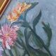 Peinture à l'huile signée années 60'S , bouquet de fleurs