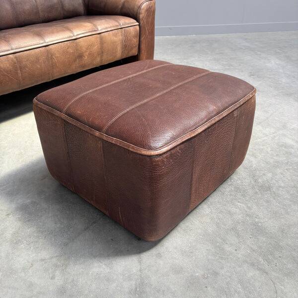 Vintage De Sede DS44 3 seat sofa with ottoman, 1970s