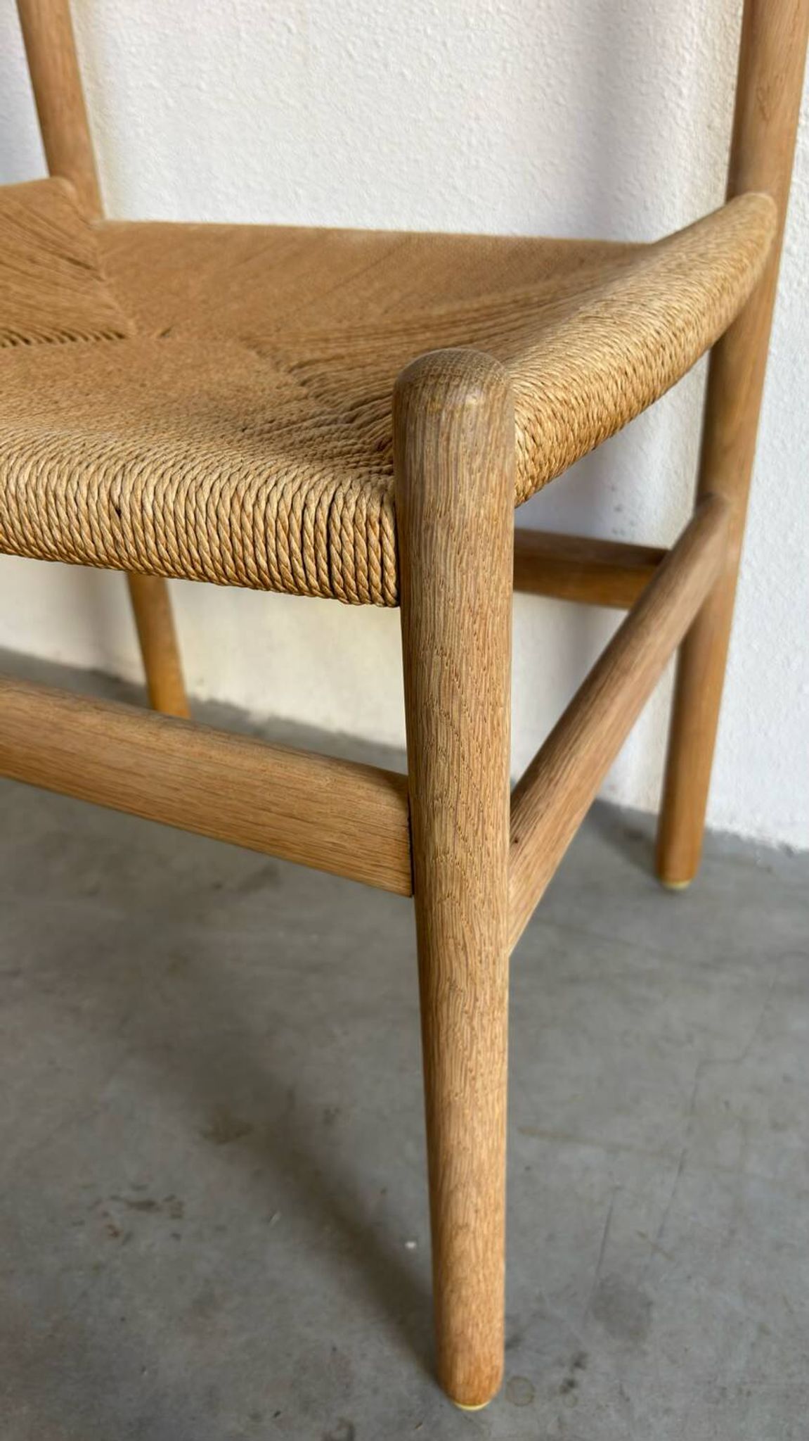 Ensemble de 6 chaises vintage en corde de papier Kurt Ostervig