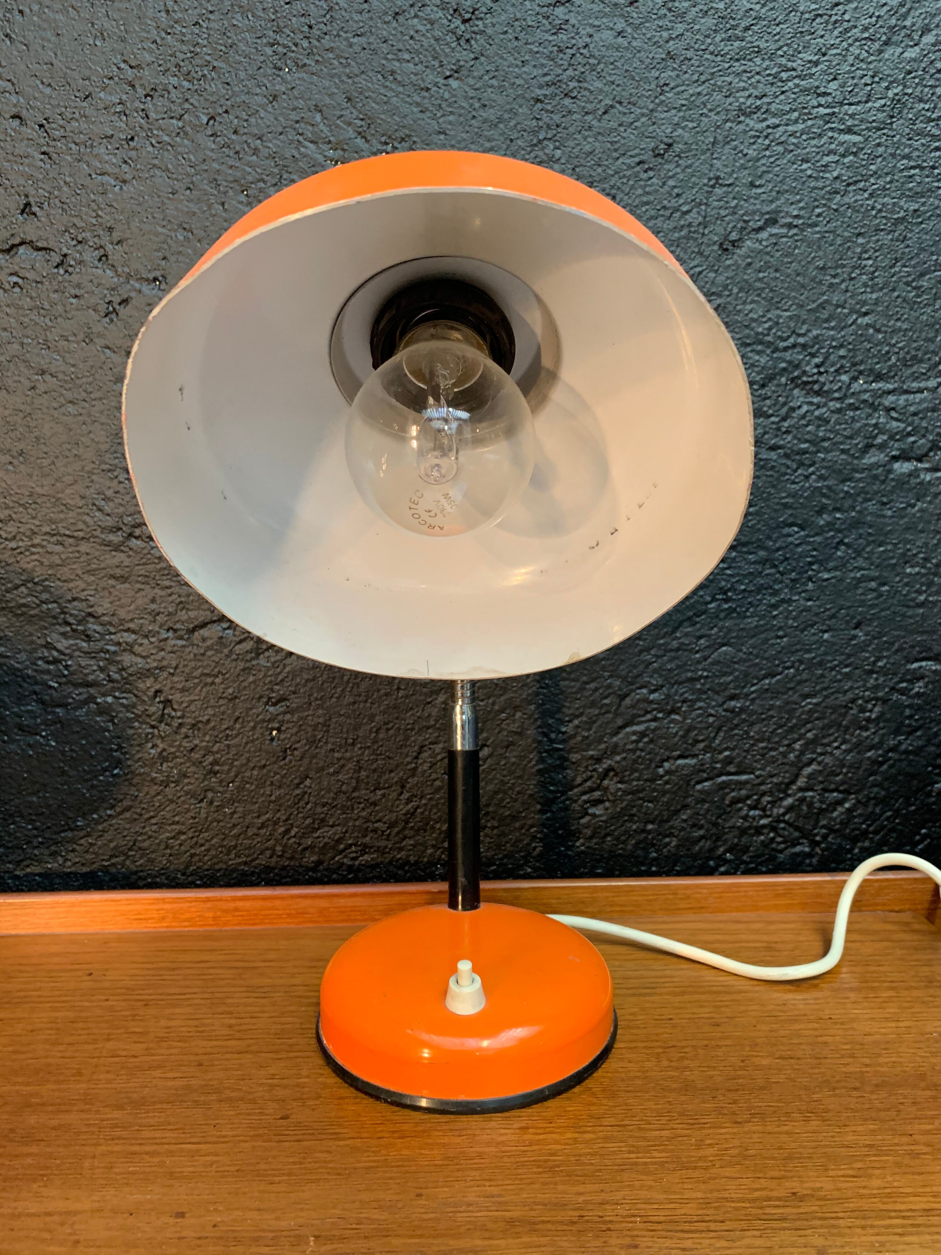 Vintage orange desk lamp