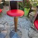 Suite de 4 tabourets de bar bistrot vintage 1970 Design München