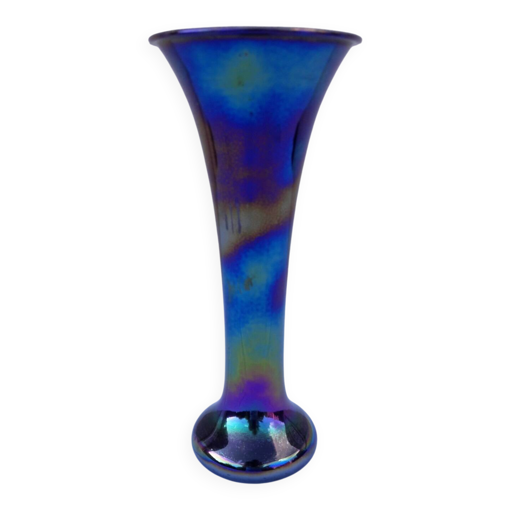 Iridescent glass vase