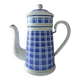 Antique BB Frères enamelled sheet metal coffee maker, Damier model
