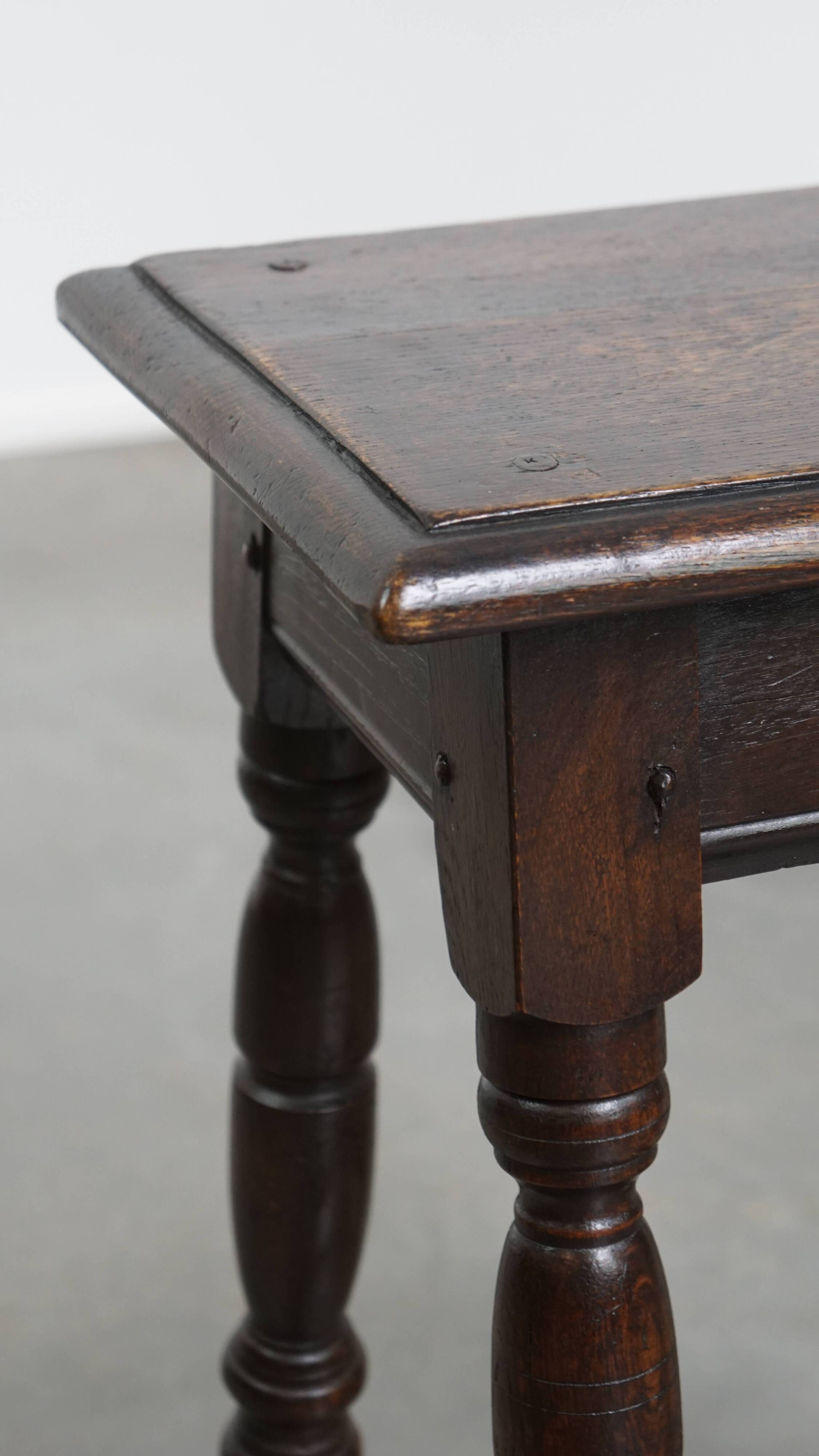 Antique English Stool / Joint Stool / Side Table from the 18th Century