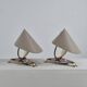 Pair of vintage brass wall or table lamps from the 1950s.