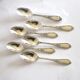 Deetjen set of 6 silver-plated dessert teaspoons with crossed ribbons, 14.5 cm