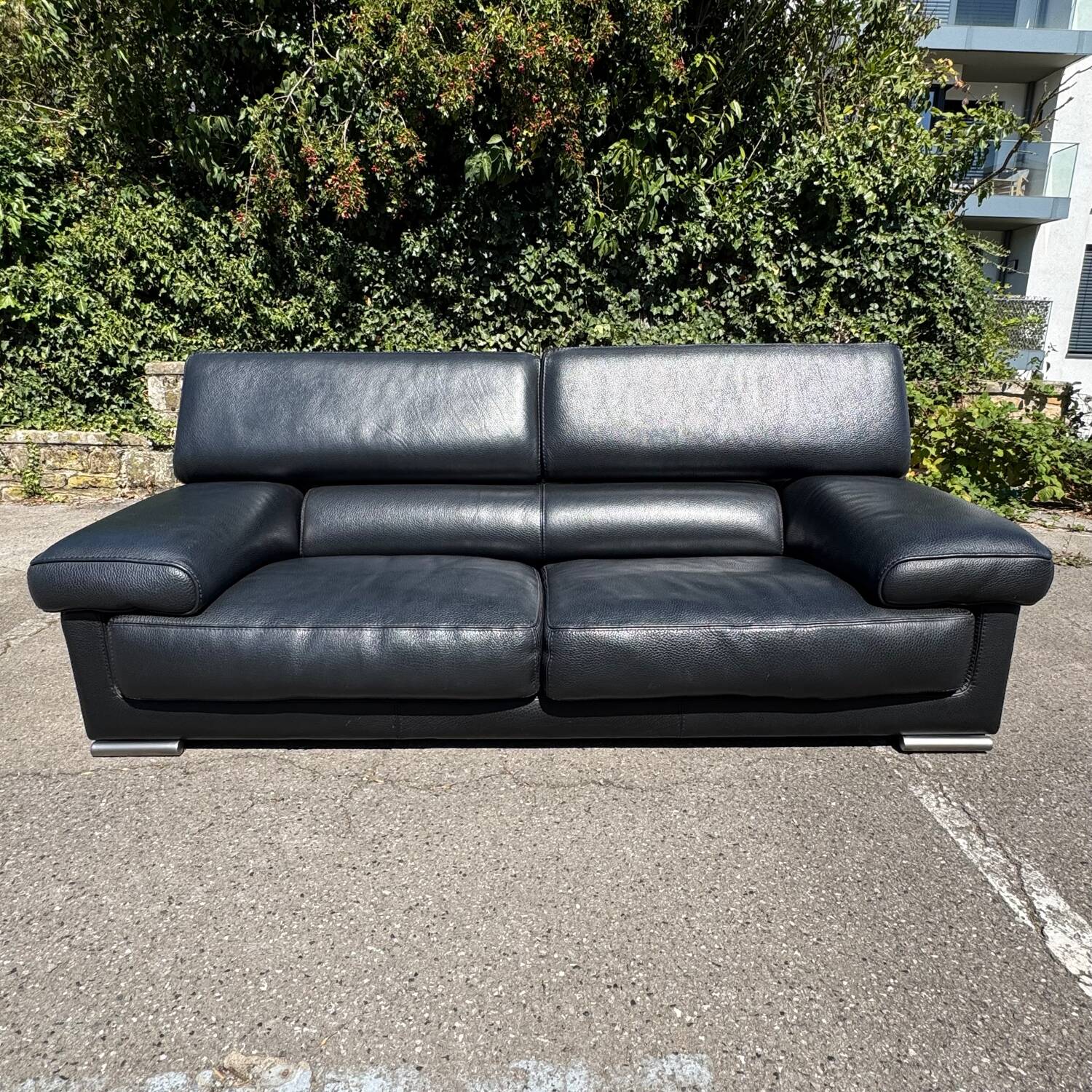 Sofa Roche Bobois black leather