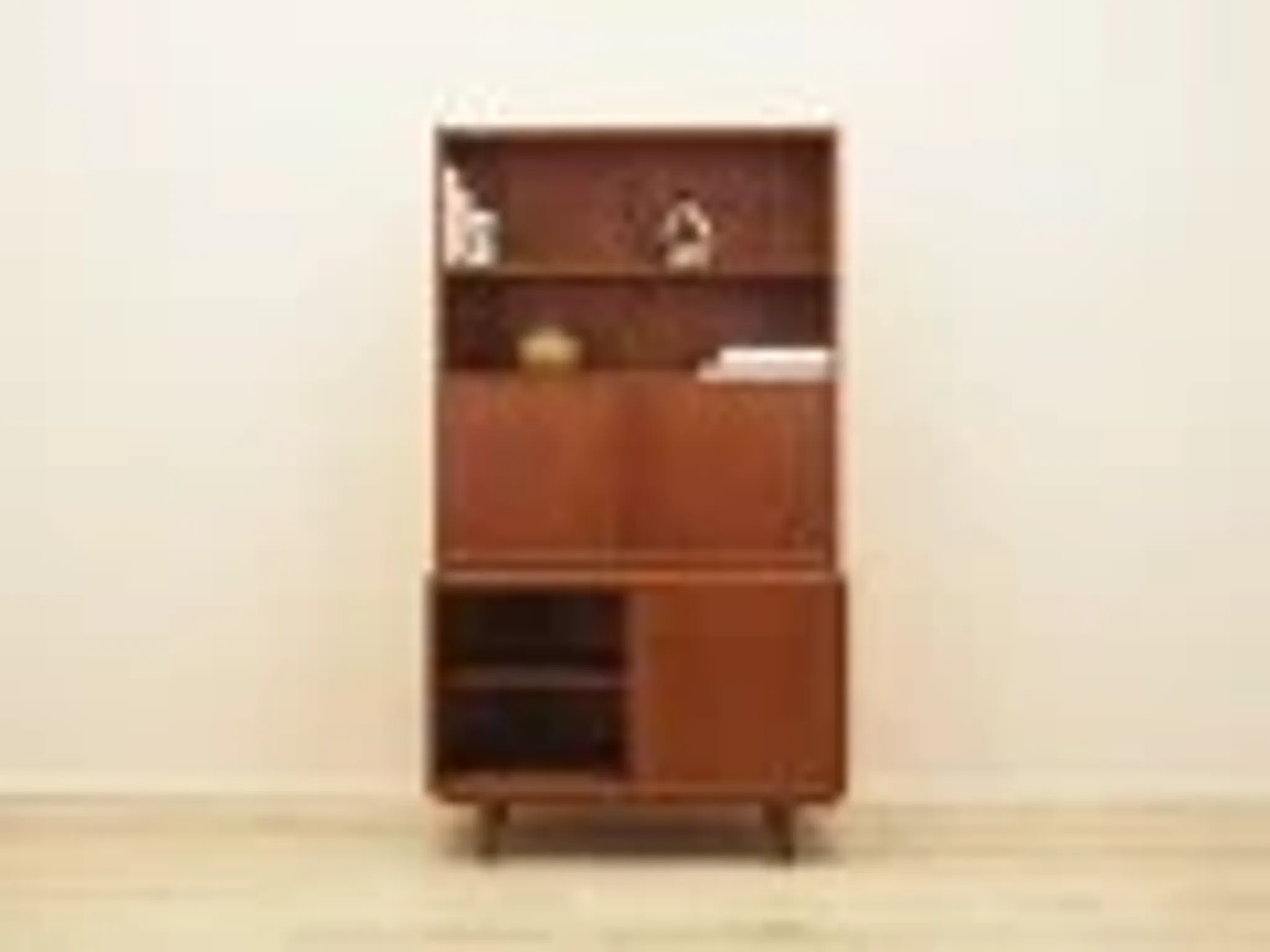 Teak bookcase with bar cabinet and secretary, Dammand & Rasmussen, Denmark, 1960s