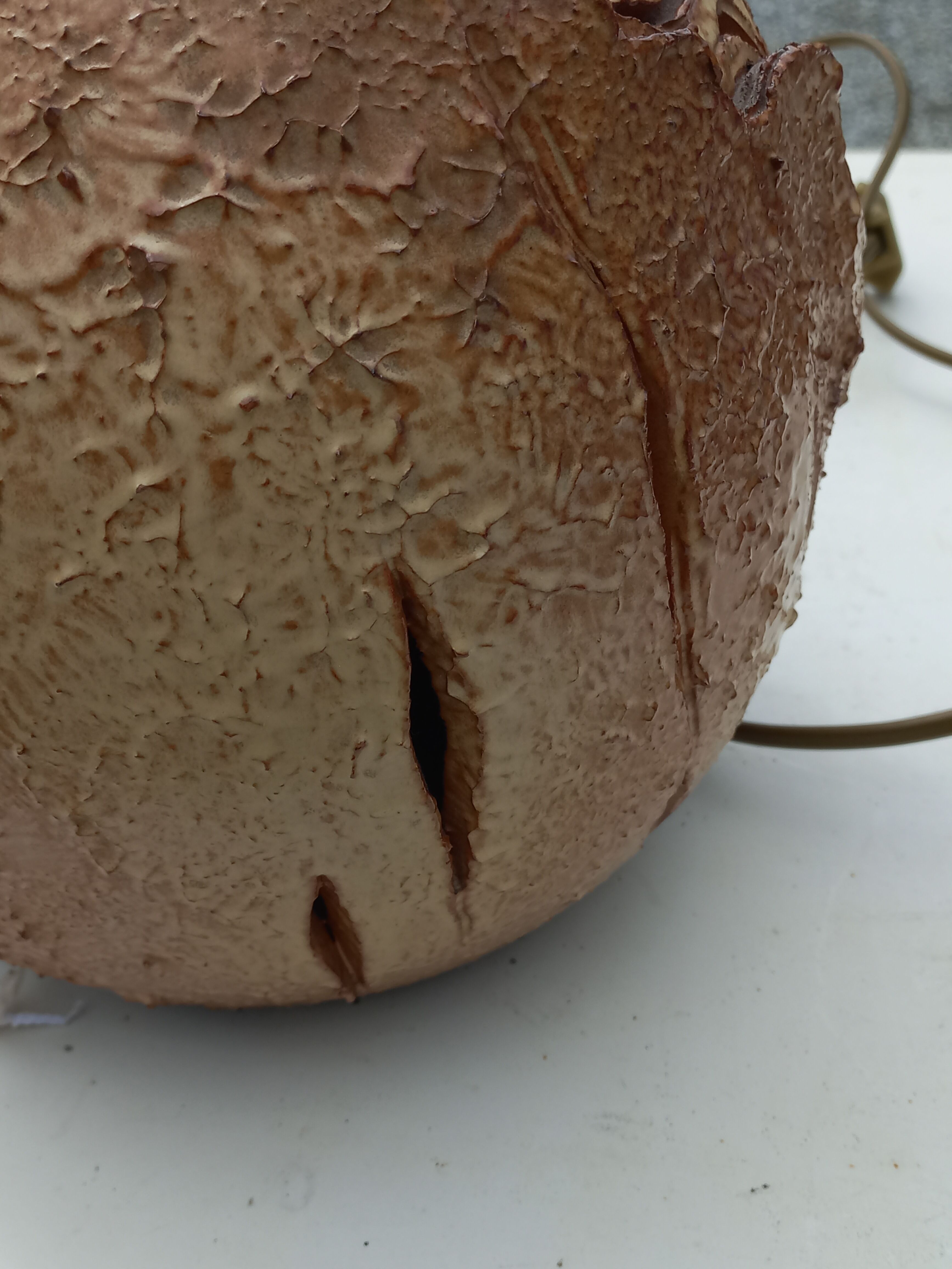 Ceramic lamp by Vallauris Fonck and Matéo lampshade of origin