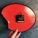 Vintage formica clock silent asymmetrical wall pendulum "Doby Matic red"