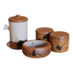 Tachiste stoneware service, Poterie de la Colombe, 1950s/1960s