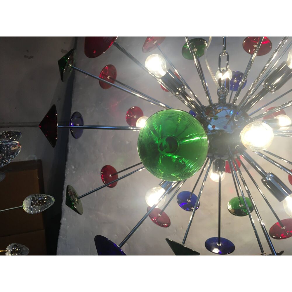 Coni Murano glass sputnik chandelier