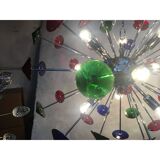 Lustre spoutnik en verre de Murano coni