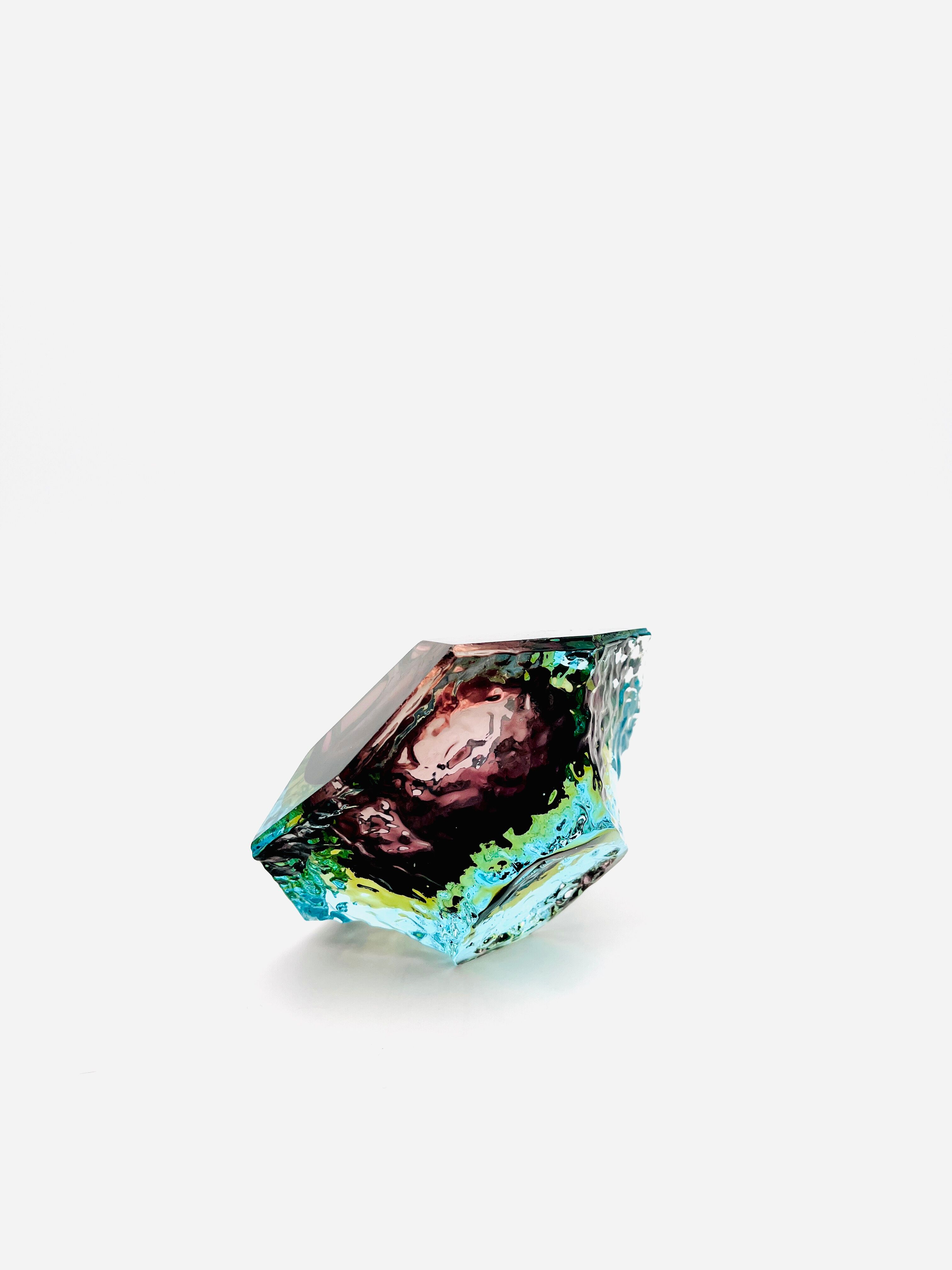Alessandro Mandruzzato Murano Sommerso Ice Design Bowl