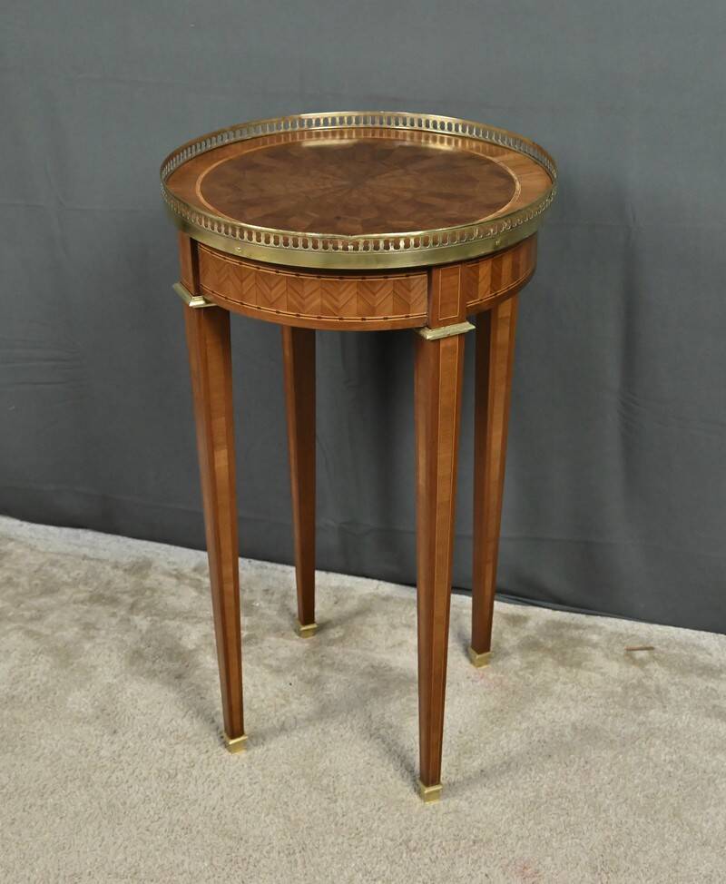 Marquetry Gueridon, Louis XVI style – Early 20th century