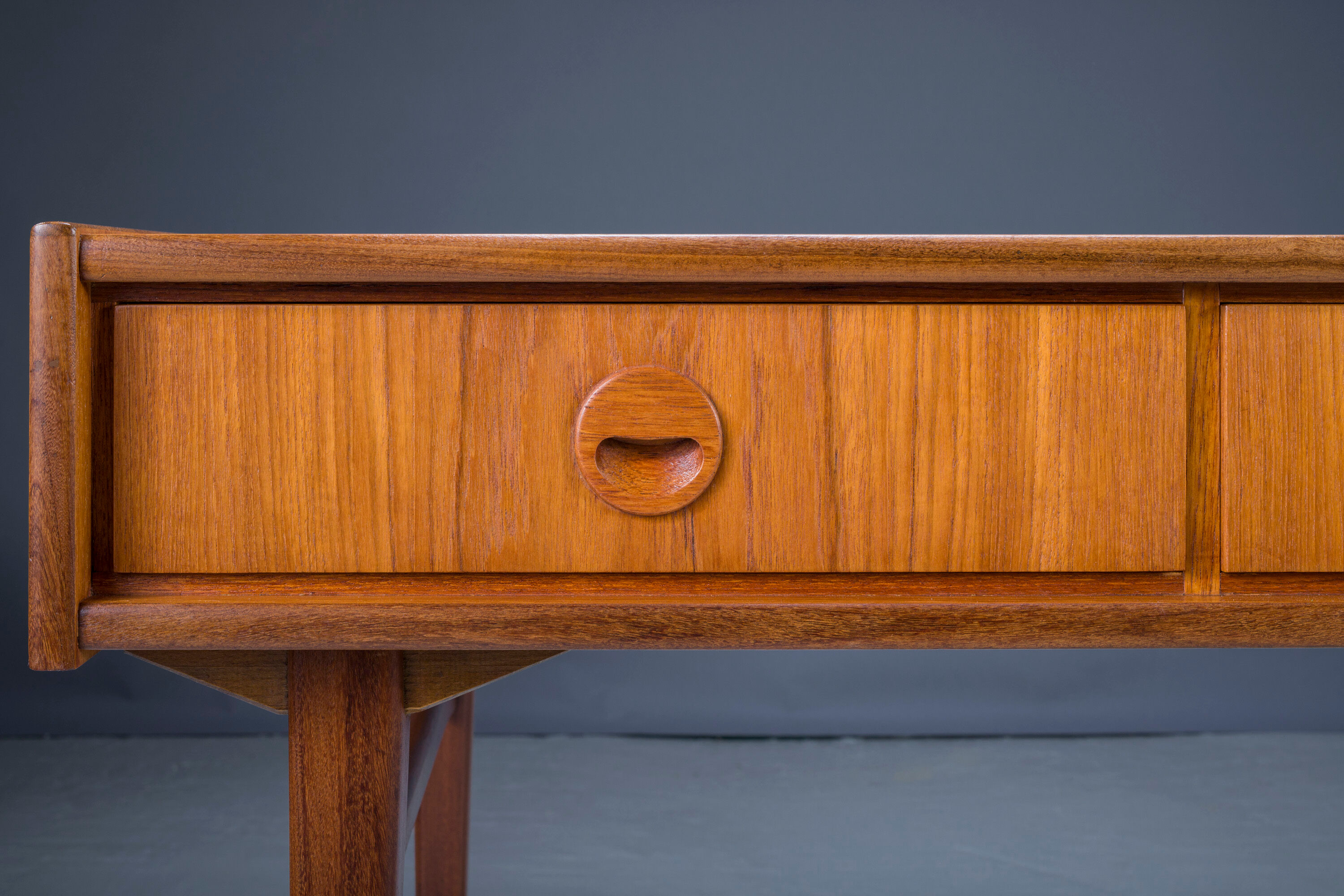 Mid-Century Teak Freestanding Desk from Bartels, 1960s