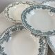 Set of 5 mismatched deep plates in earthenware and stoneware.