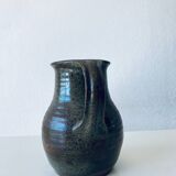 Old stoneware pitcher signed Fontgombault