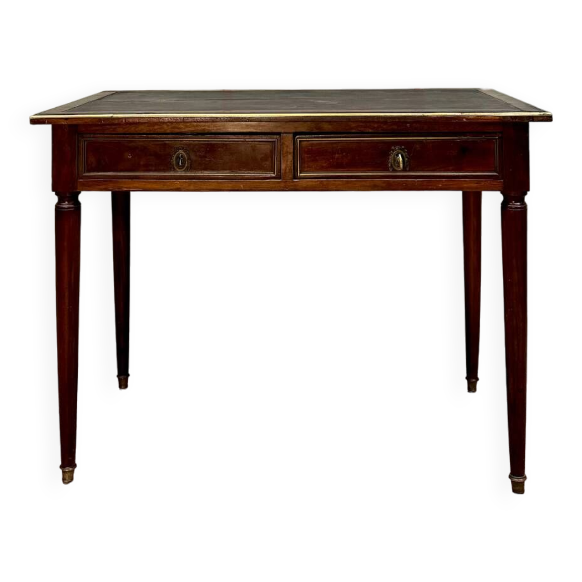 Flat Mahogany Desk From Directoire Period XVIII Eme Century