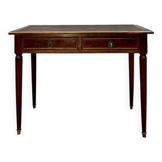 Flat Mahogany Desk From Directoire Period XVIII Eme Century