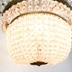 Antique Prism Chandelier Decorated In Brass, Bronze & Crystals From 1890s