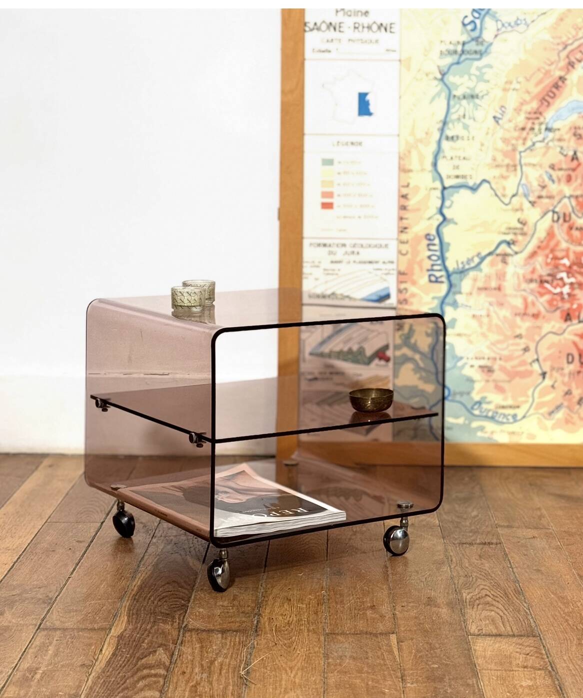 Smoked Plexiglas table