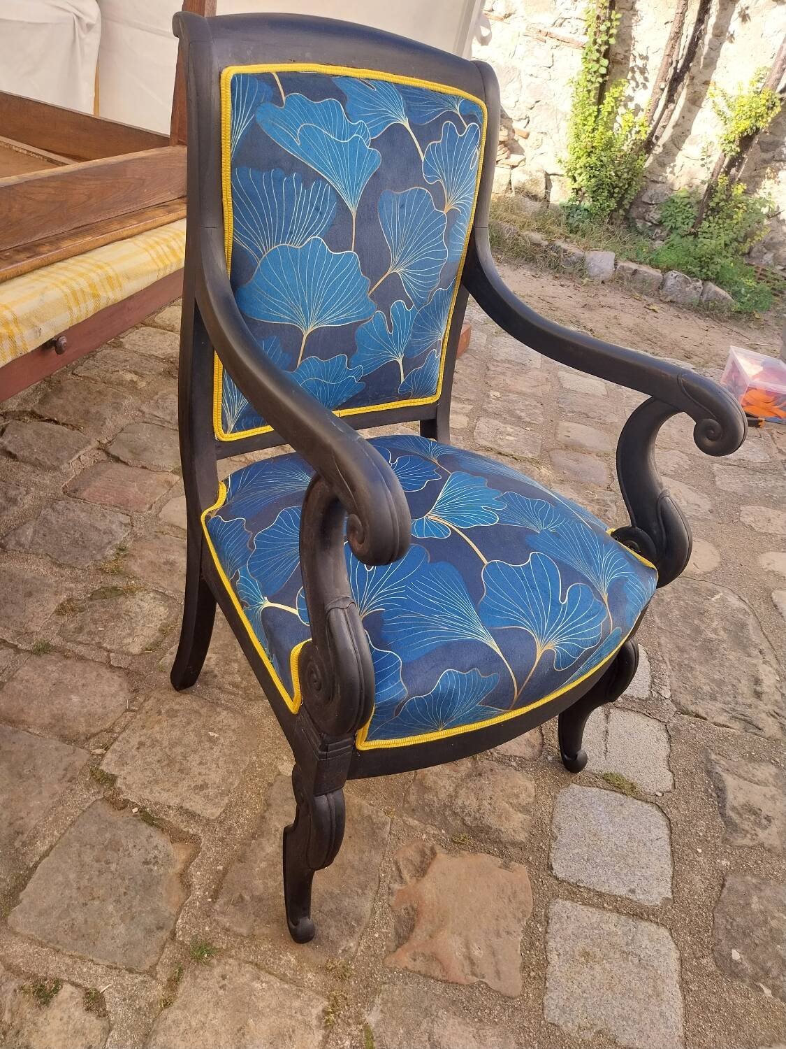 Restored old armchair