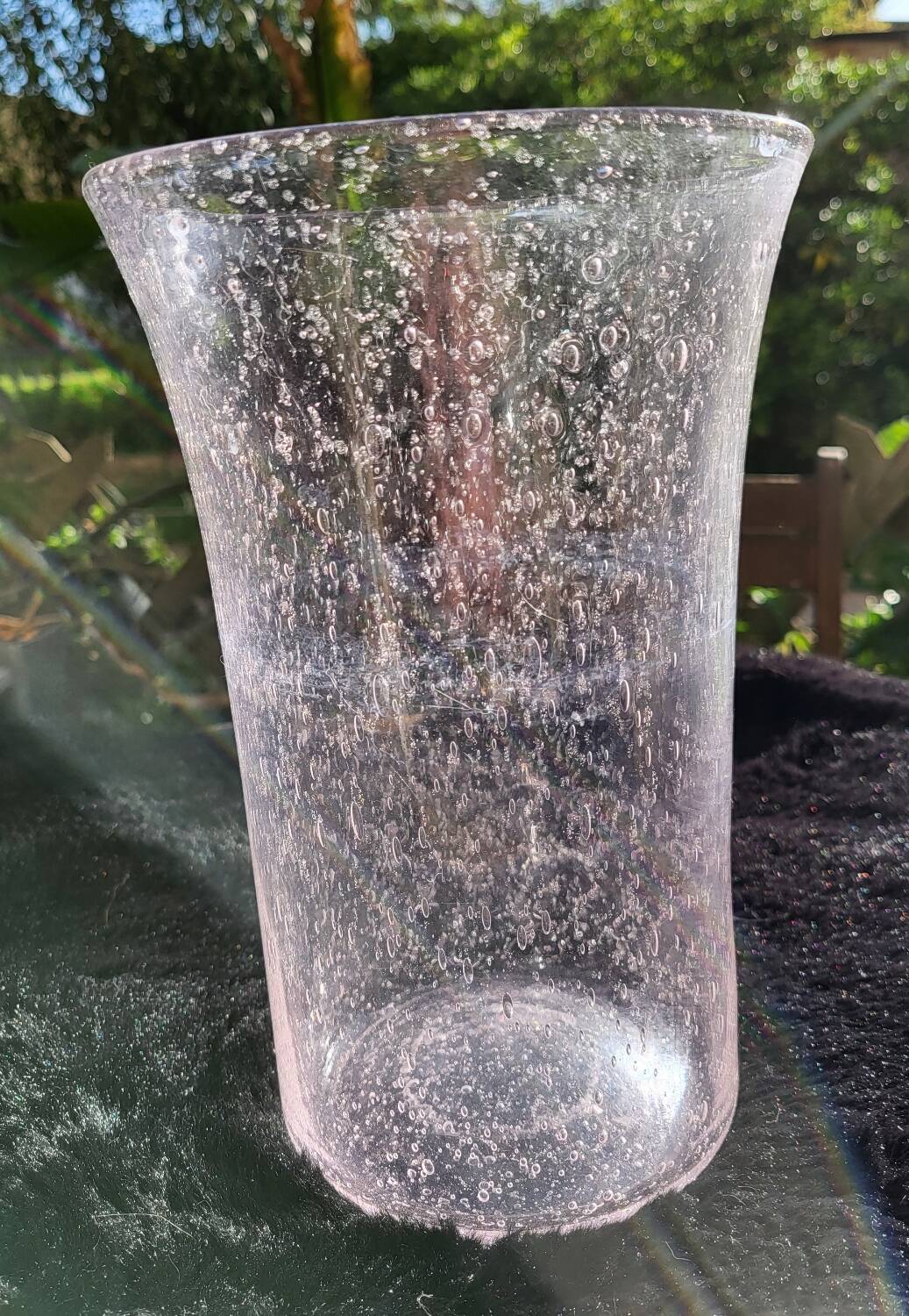 Biot pink bubble vase