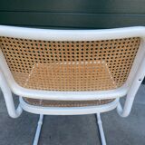 Set of 4 Cesca b32 model chairs in white by Marcel Breuer