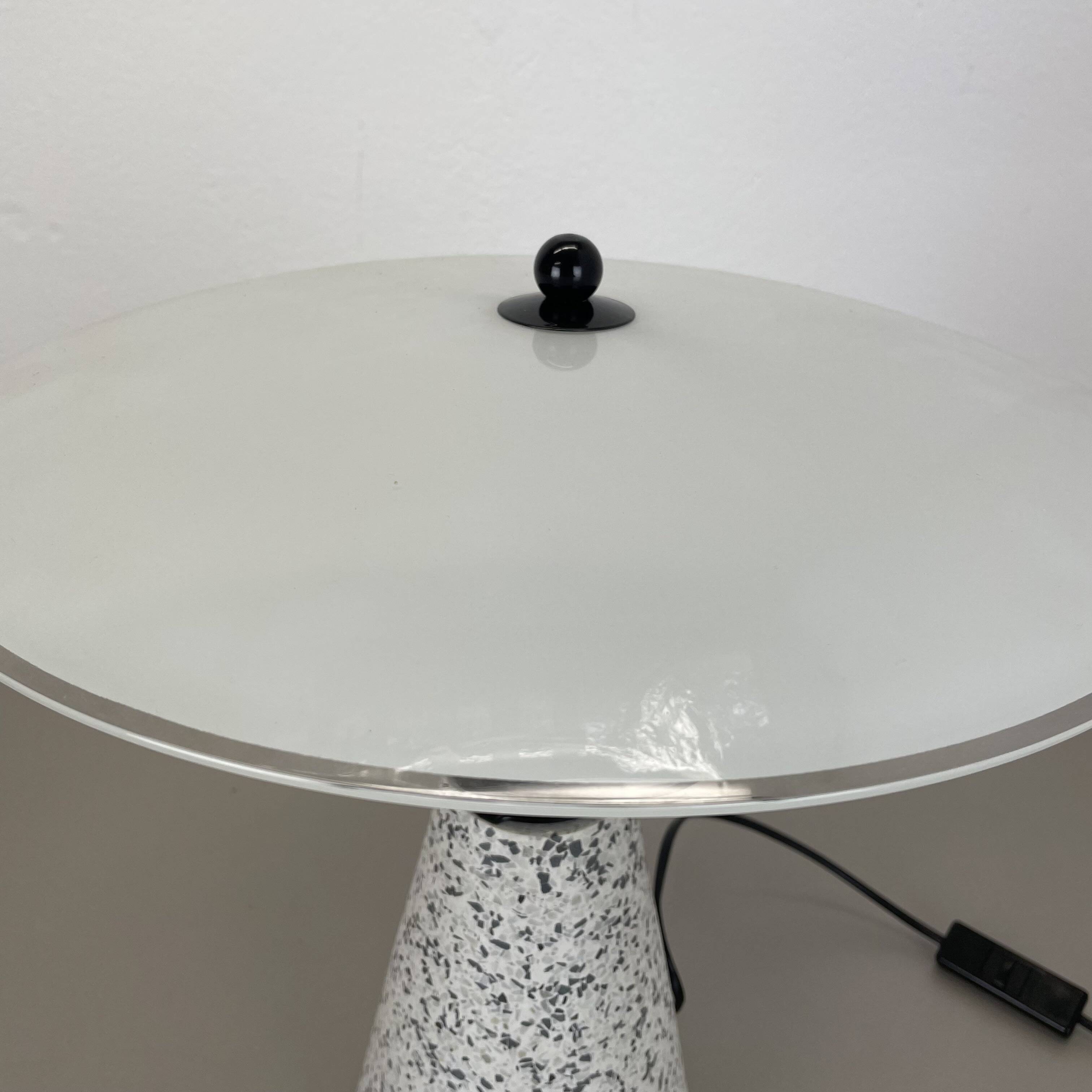 Rare Postmodern Terrazzo Table Lamp 'EON' in Memphis Style by IKEA, Sweden 1990s