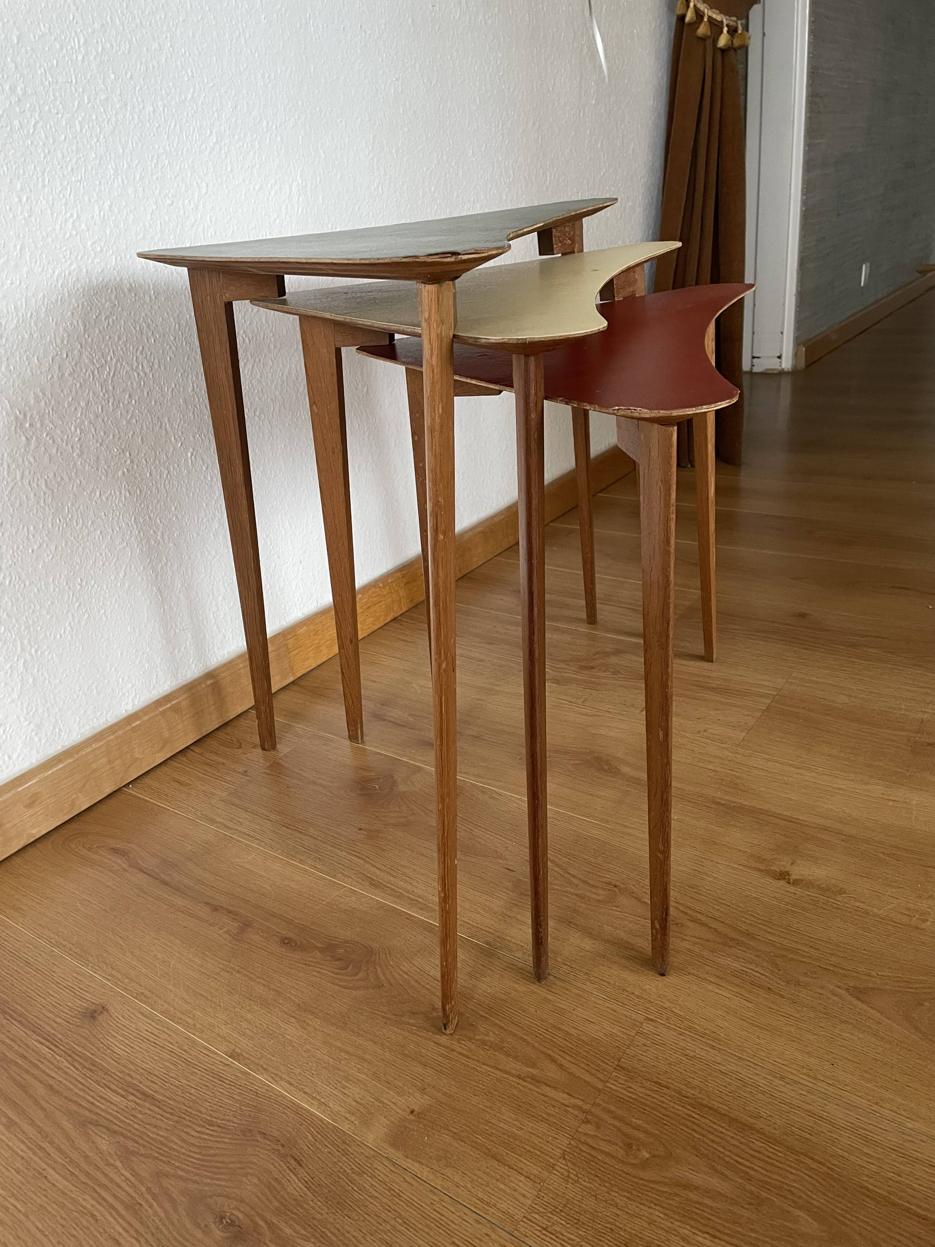 Scandinavian nesting tables 60s