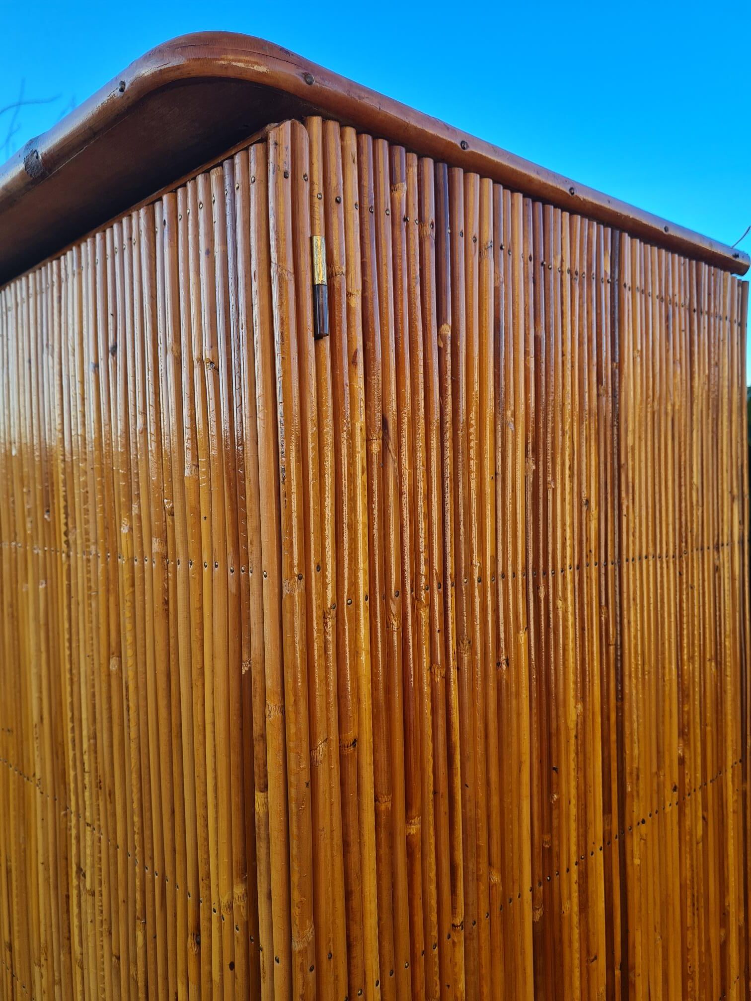 Rattan marquetry cabinet
