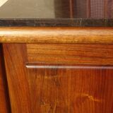 Solid walnut sideboard with small display cabinet