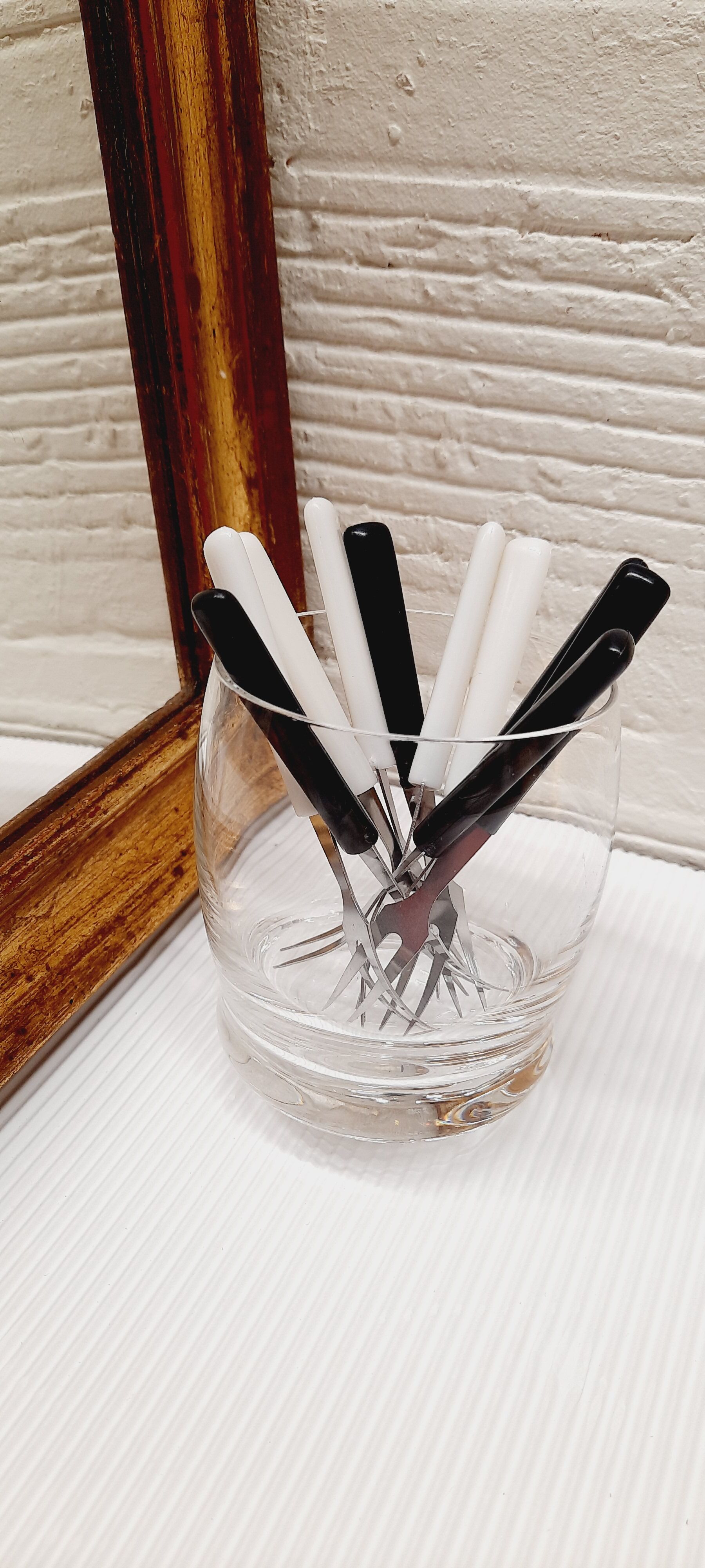 Set 10 cocktail forks 60s