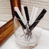 Set 10 cocktail forks 60s