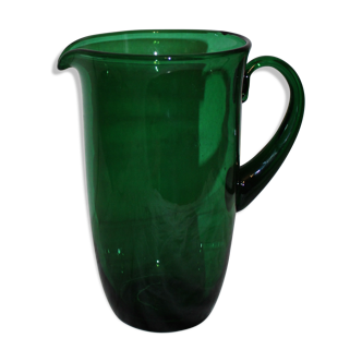 Vintage blown glass pitcher