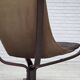 1970s, Norwegian design by Sigurd Ressel, chair "Falcon" with footstool.