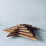 Étoile murale lumineuse en bois