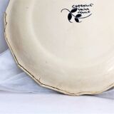 Decorative plate earthenware from Salins France decoration Basket