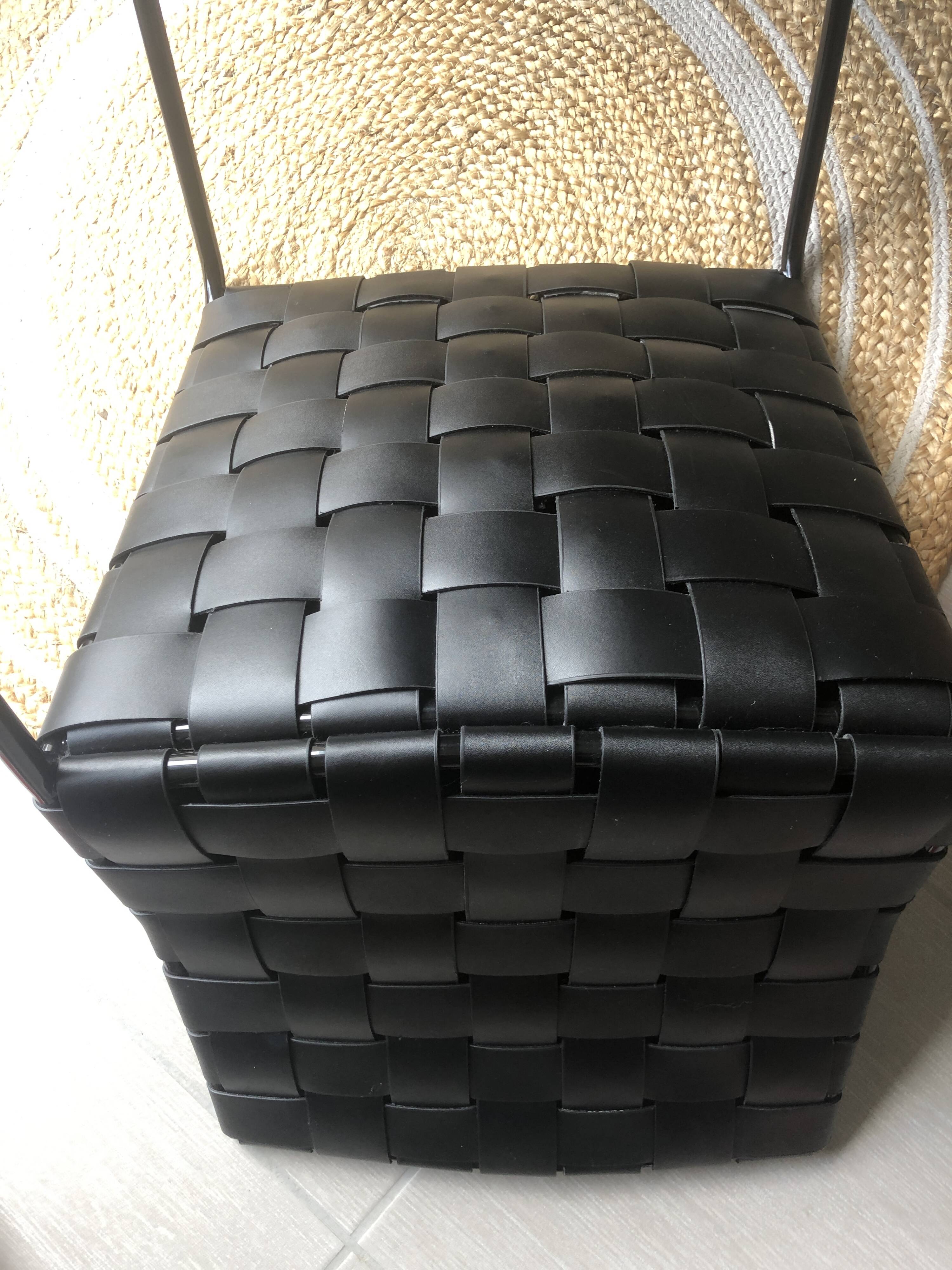 Pair of designer black chairs