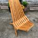 Fauteuil de jardin terrasse pliant en bois massif