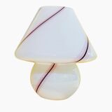 Lampe de chevet champignon en verre de murano