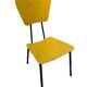 Yellow Jacques HITIER chair, vintage 50s
